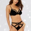 Dreamgirl Bra Sets Strappy Velvet Bra And Panty Set