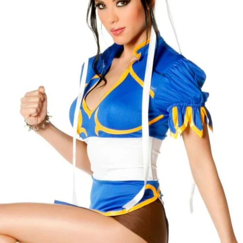 3WISHES Sexy Halloween Costumes Kung Fu Cutie Fighter Costume