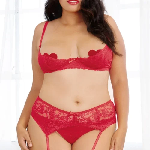 Dreamgirl Plus Size Lace Shelf Bra