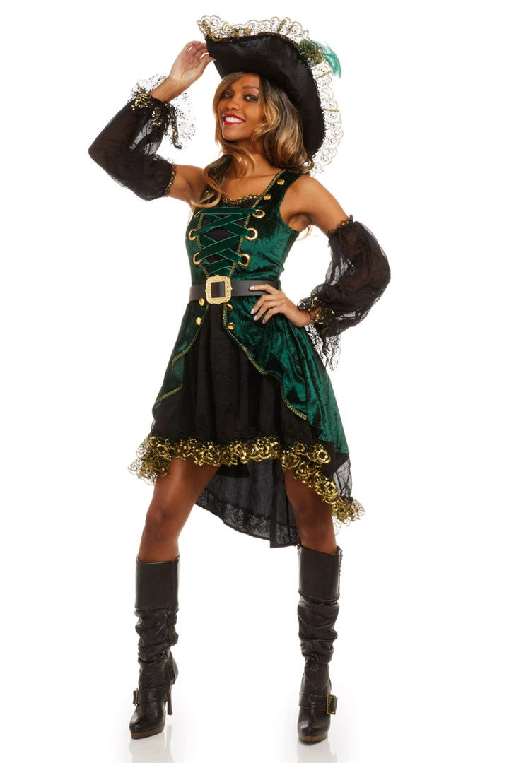 Dreamgirl Sexy Halloween Costumes Emerald Pirate Costume 3 Dreamgirl Sexy Halloween Costumes Emerald Pirate Costume