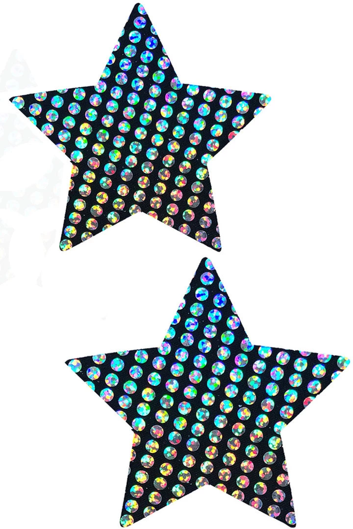 NevaNude Holographic Dots Star Pasties 1 NevaNude Holographic Dots Star Pasties