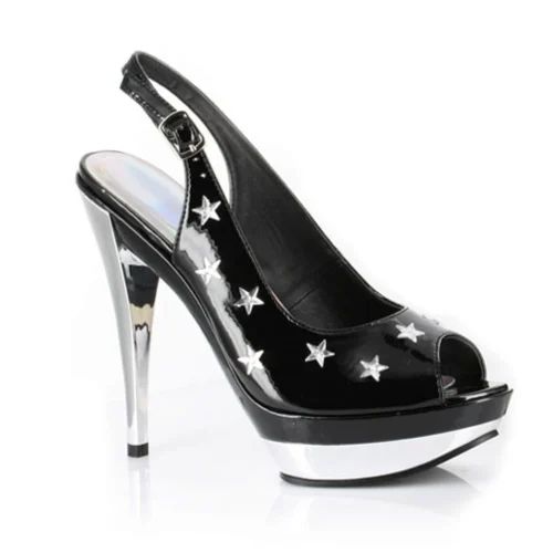 Ellie Shoes Skylar Heel Peep Toe Platform Heels