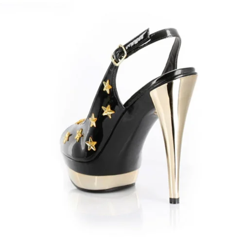 Ellie Shoes Skylar Heel Peep Toe Platform Heels