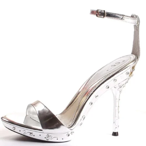 Ellie Shoes Tami Rhinestone High Heel Sandals
