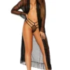 Elegant Moments Dotted Mesh Robe