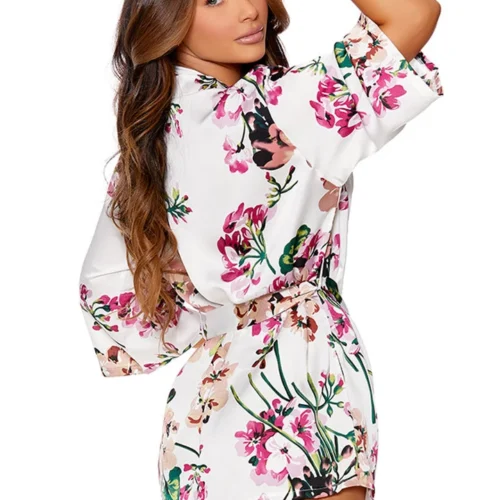 Elegant Moments Lingerie Femme Floral Robe