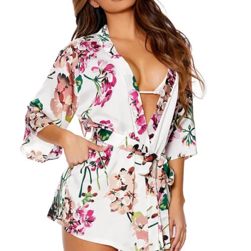 Elegant Moments Lingerie Femme Floral Robe