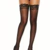 Elegant Moments Sheer Stockings With Bow Back