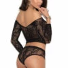 Elegant Moments Lingerie Off The Shoulder Lace Cami Set