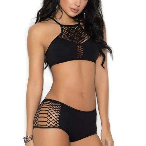 Elegant Moments Black Seamless Bralette Set