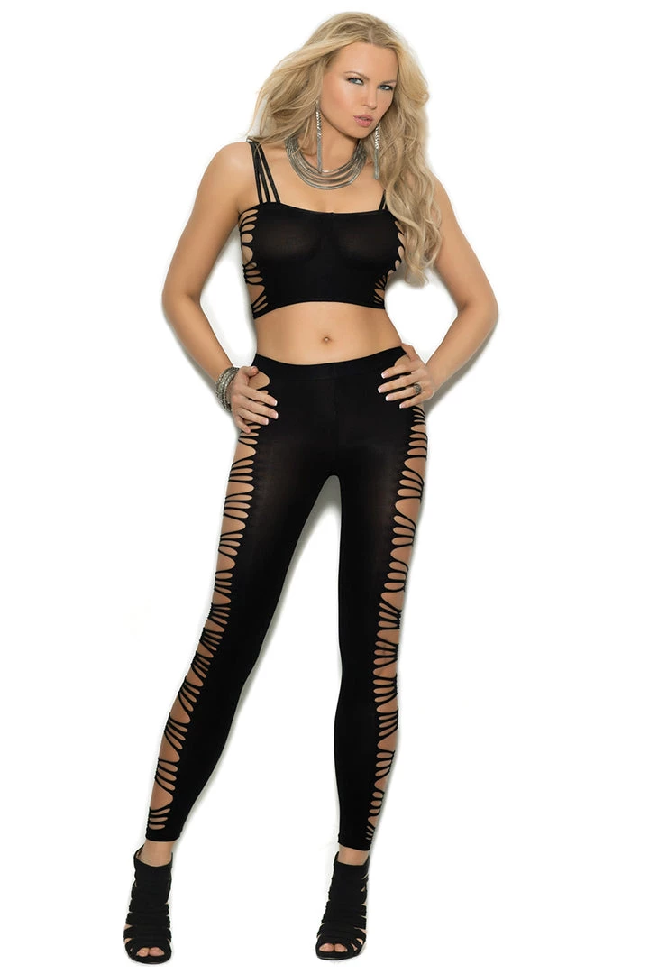 Elegant Moments Clothing Opaque Slashed Cami And Leggings 2 Elegant Moments Clothing Opaque Slashed Cami And Leggings