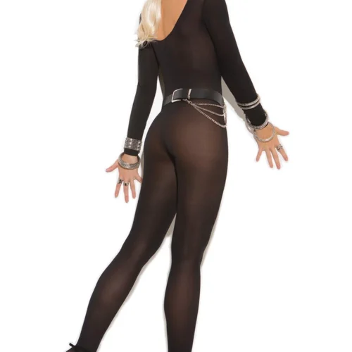 Elegant Moments Long Sleeve Opaque Bodystocking