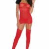 Elegant Moments Opaque Heart Bodystocking Lingerie