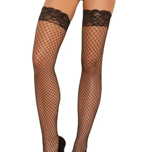 Elegant Moments Fence Net Stockings With Lace