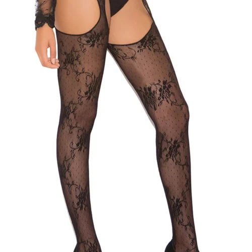 Elegant Moments Lace Suspender Pantyhose Hosiery 5 Elegant Moments Lace Suspender Pantyhose Hosiery