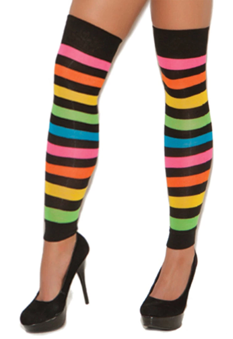 Elegant Moments Neon Striped Leg Warmers 3 Elegant Moments Neon Striped Leg Warmers