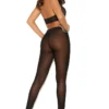 Elegant Moments Lingerie Black Mesh Pants