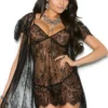 Elegant Moments Eyelash Lace Peignoir Set