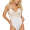 Elegant Moments Crochet Top Teddy Lingerie