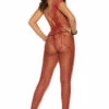 Elegant Moments Short Sleeve Burgundy Bodystocking