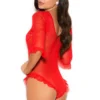 Elegant Moments Flirty Red Mesh Teddy
