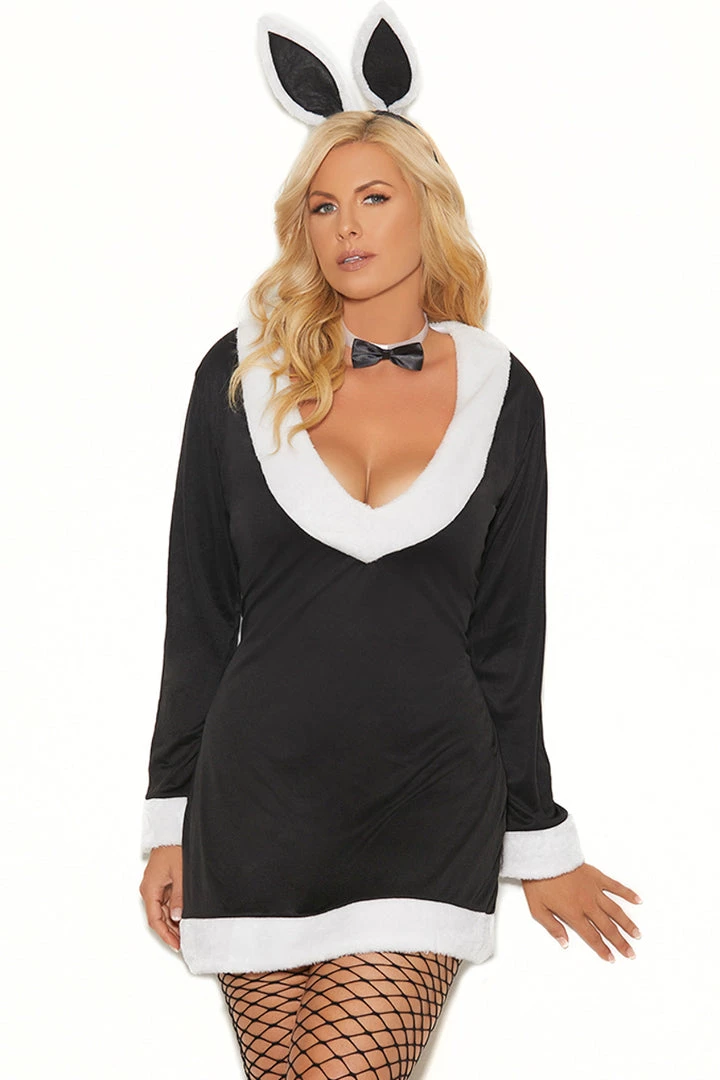 Elegant Moments Plus Size Sexy Black Bunny Costume Plus Costumes 1 Elegant Moments Plus Size Sexy Black Bunny Costume Plus Costumes