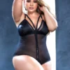 Mapalé Plus Size Strappy Mesh Teddy