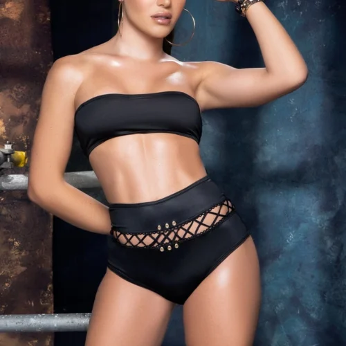 Mapalé Bandeau And High Waisted Short Set Lingerie