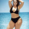Mapalé Plus Size Black Grommet Bikini