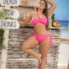 Mapalé Plus Size Hot Pink Strappy Bikini