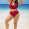 Mapalé Plus Size Sporty Zipper Swimsuit