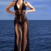 Mapalé Long Mesh Cover Up Dress Sexy Swimwear