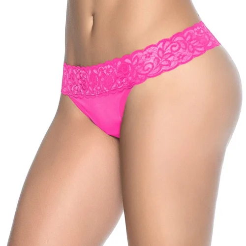 Mapalé Lingerie Microfiber And Lace Thong