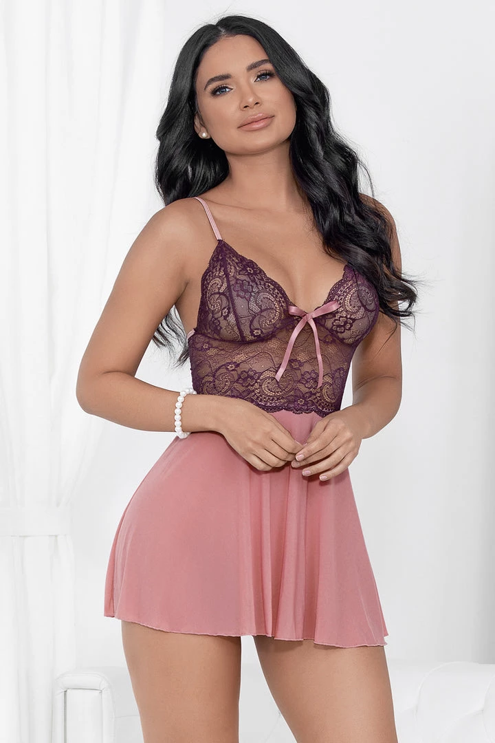 Escante Perfectly Plum Babydoll 3 Escante Perfectly Plum Babydoll