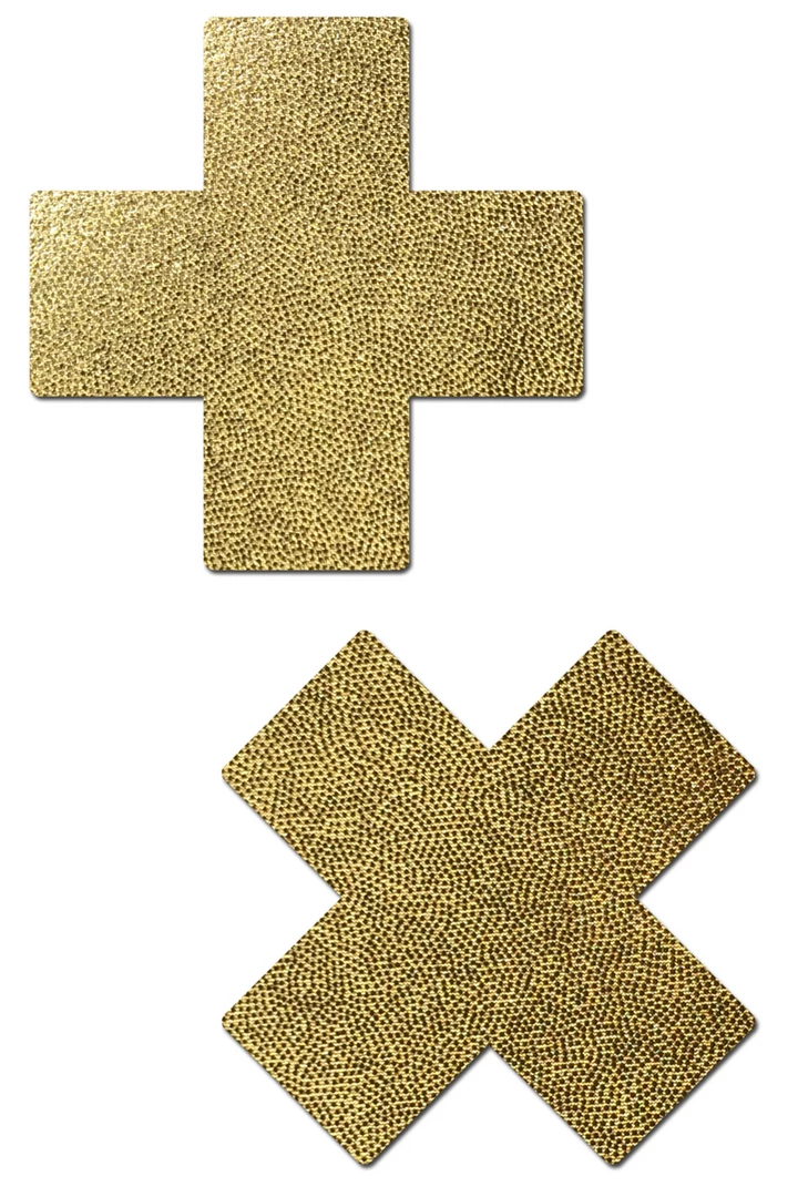 Pastease Liquid Gold Cross Pasties 1 Pastease Liquid Gold Cross Pasties