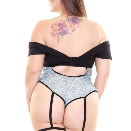 Fantasy Lingerie Plus Size Divina Gartered Teddy