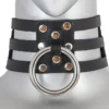Funk Plus Triple Leather Large O Ring Choker