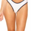 J Valentine White Rainbow Glitter Elastic Short Panties