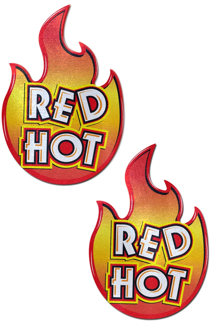 Pastease 'Red Hot' Flaming Nipple Pasties 2 Pastease 'Red Hot' Flaming Nipple Pasties