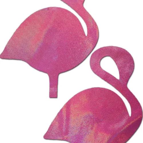 Pastease Holographic Bubblegum Pink Flamingos Pasties