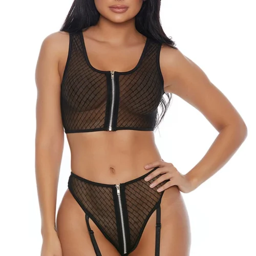 Forplay Lingerie Vixen Crop Top And Panty