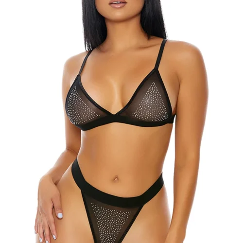 Forplay Dancing Diamonds Bra Set Lingerie