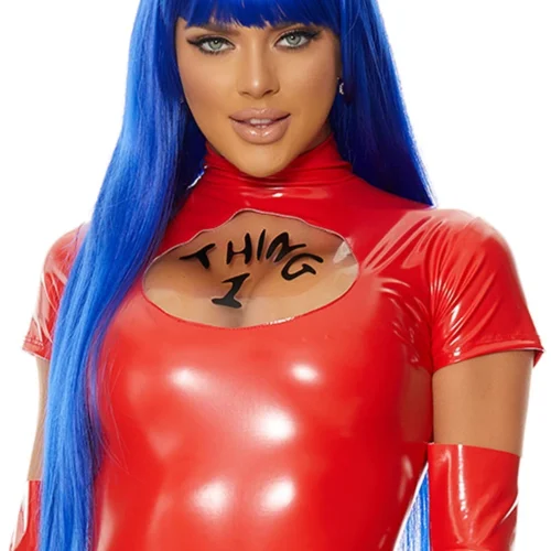 Forplay Straight Blue Wig With Bangs