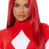 Forplay Accessories Straight Red Wig With Bangs