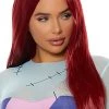 Forplay Straight Burgundy Wig With Bangs Accessories