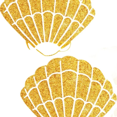 NevaNude Gold Fairy Dust Glitter Shell Pasties