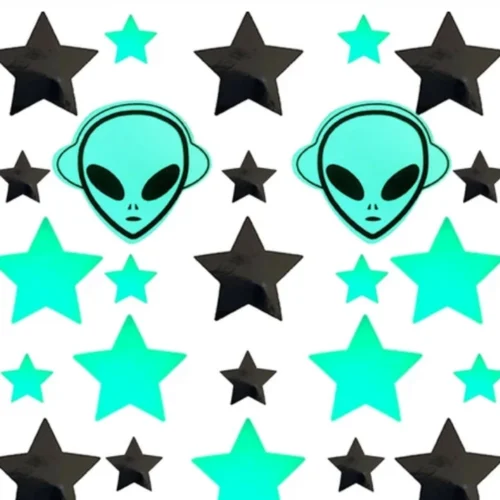 NevaNude Glow In The Dark Alien Body Stickers Pasties