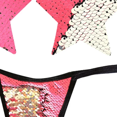 NevaNude Lingerie Bitchin' Flip Sequin Nipple Pasties & G-String Panty