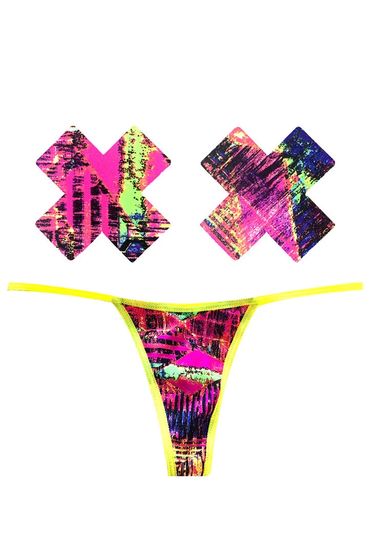 NevaNude California Love Nipple Pasties & G-String Panty 1 NevaNude California Love Nipple Pasties & G-String Panty