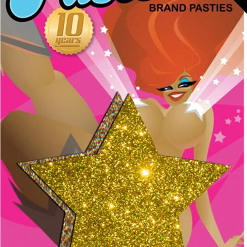 Pastease Gold Glitter Star Nipple Pasties